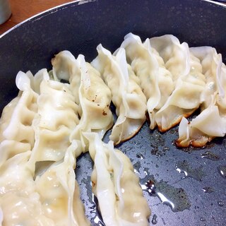 鉄板餃子、焼き方